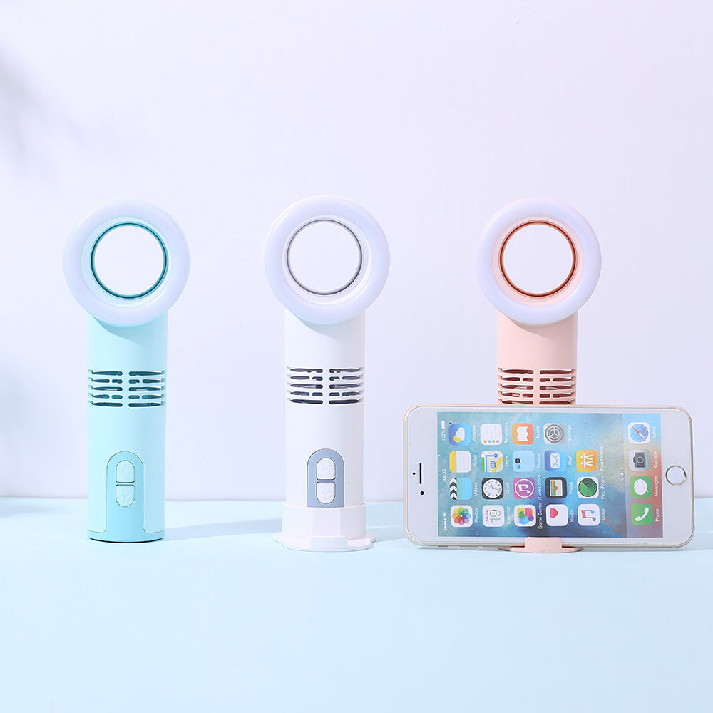 Portable Bladeless Fan USB Rechargeable Mini Cooler With LED Indicator