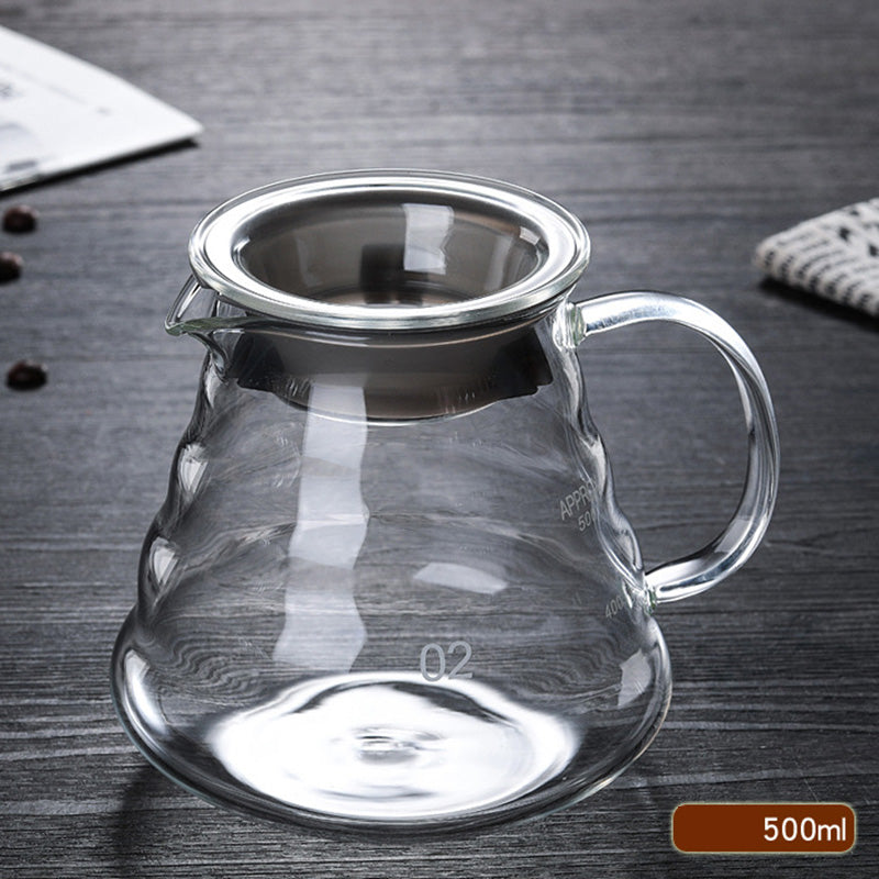 High Borosilicate Glass Cloud Coffee Pot Filter Cup