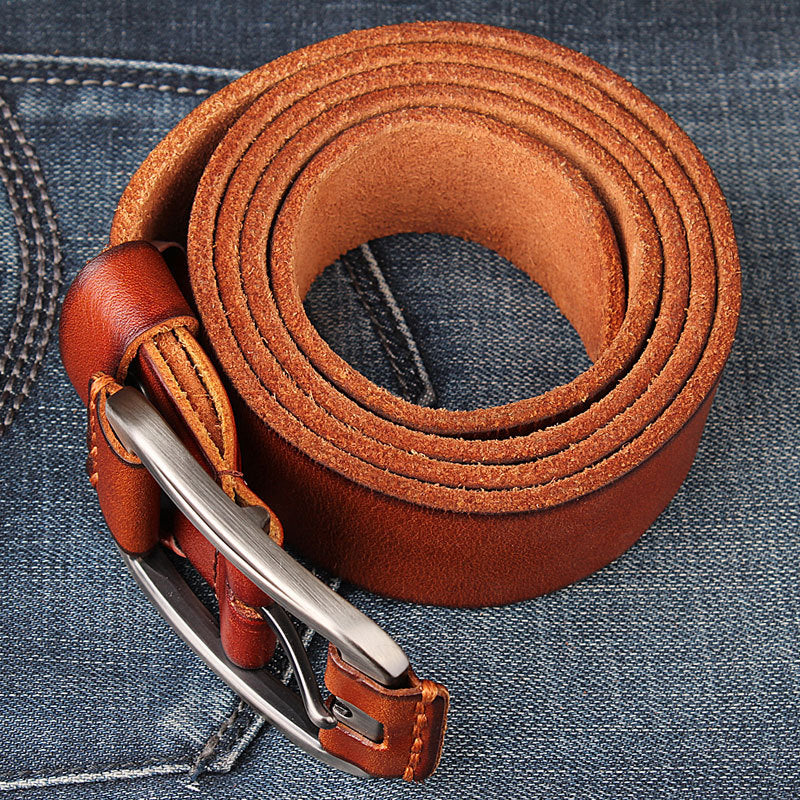 Men&#39;s Leather Belt In One Single Layer First Layer