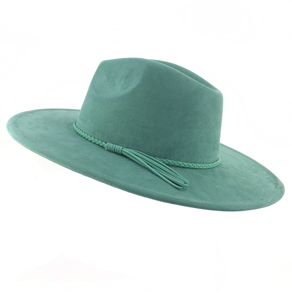 Men&#39;s Lady Couple Broad-brimmed Hat Flat Edge Gentlemen&#39;s Hat