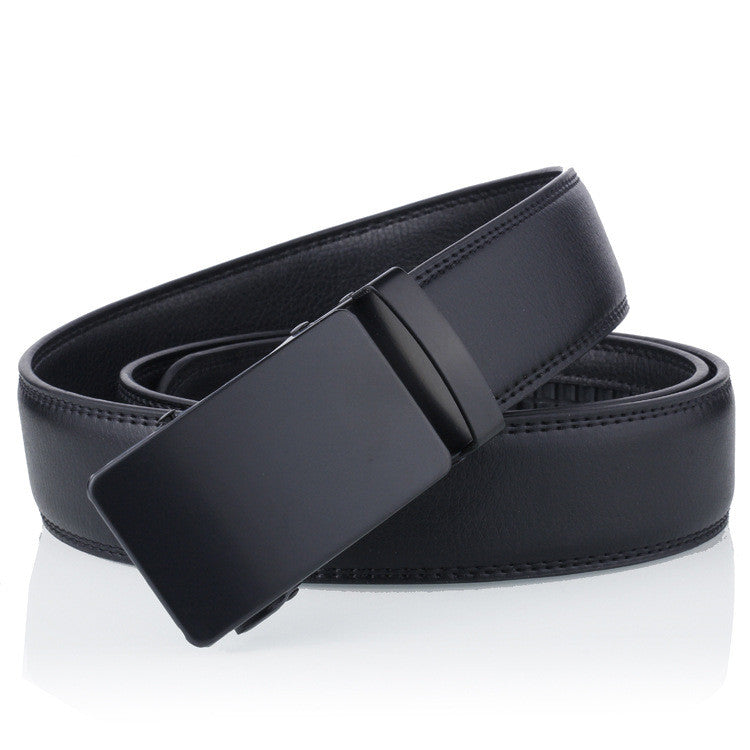 Black Sliding Buckle Men&#39;s Belt