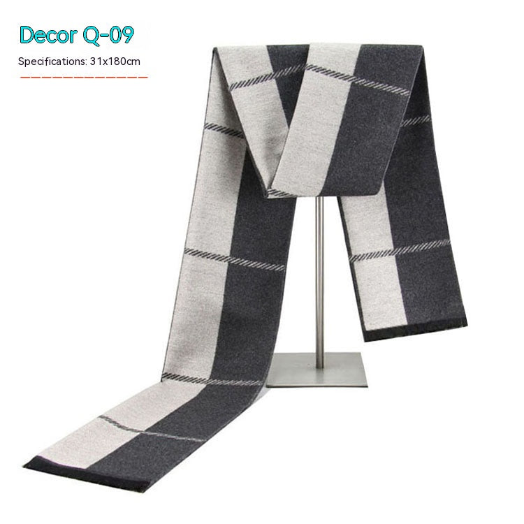Men&#39;s Striped Winter Warm Artificial Cashmere Scarf