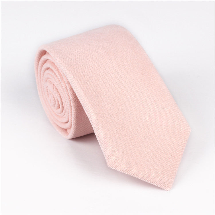 Solid color casual tie