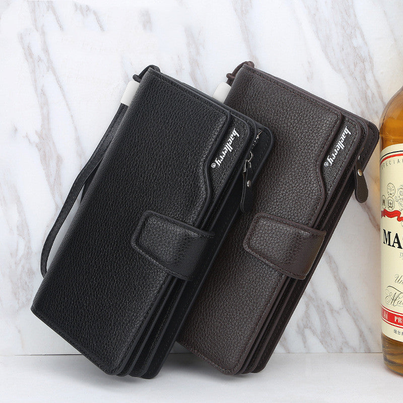 Men&#39;s Long European And American Large-capacity Clutch