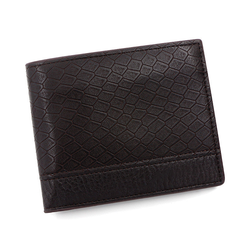 Men&#39;s Fashion Large Capacity Embossed Snake Pattern Wallet