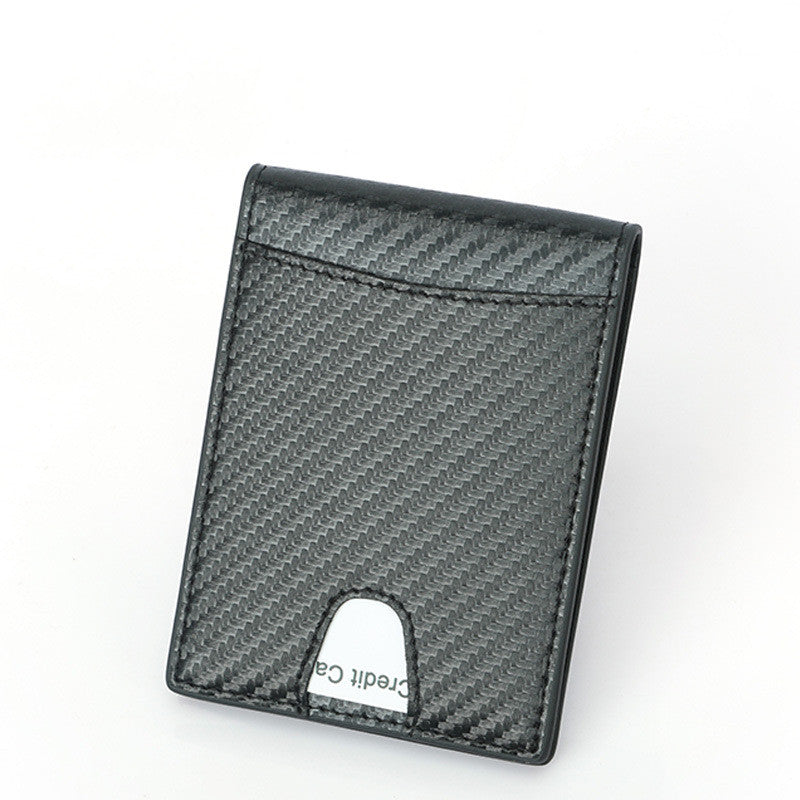 New men&#39;s wallet wallet carbon fiber texture
