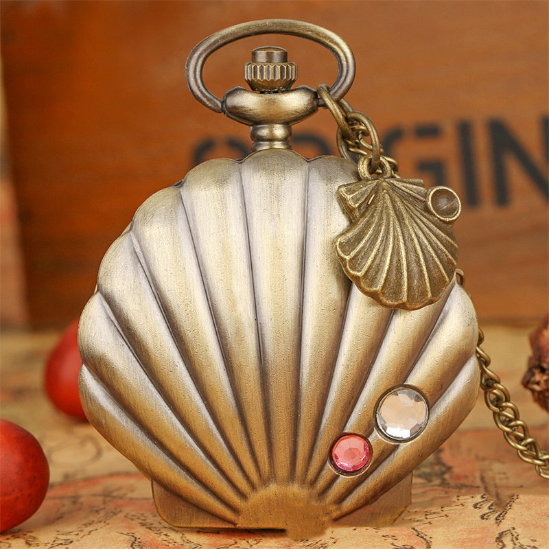 Vintage Skeleton Plus Accessory Flap Quartz Pocket Watch