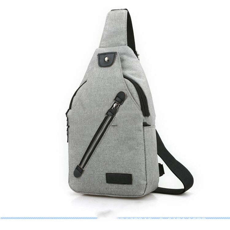 Canvas diagonal shoulder bag backpack