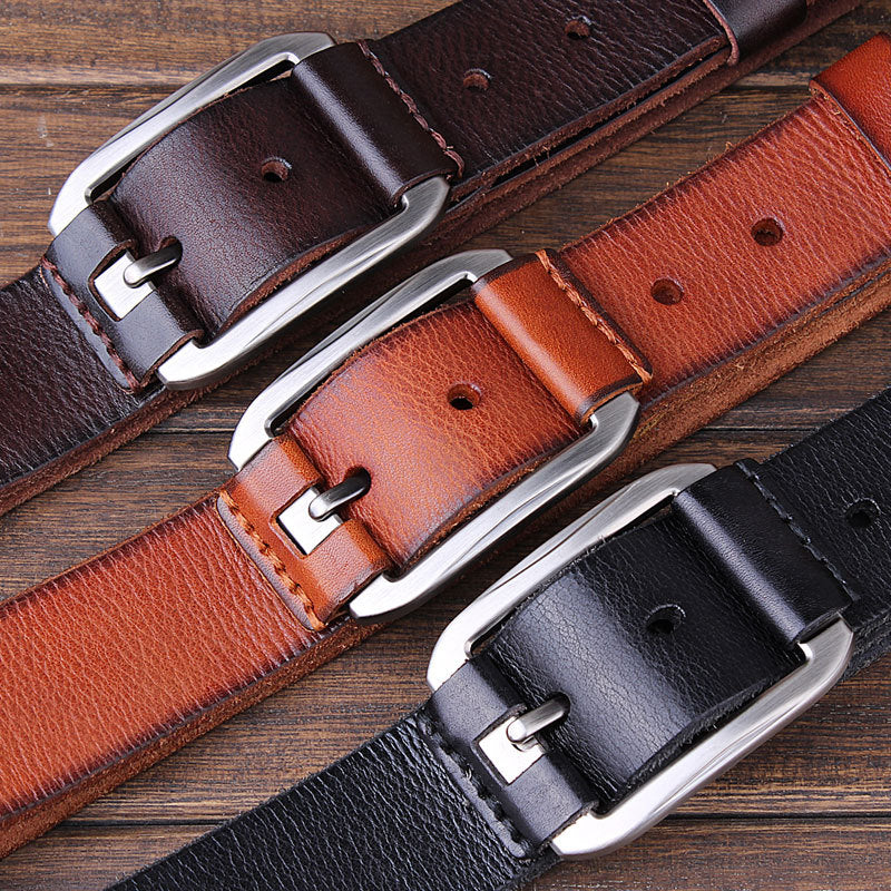 Men&#39;s Leather Belt In One Single Layer First Layer