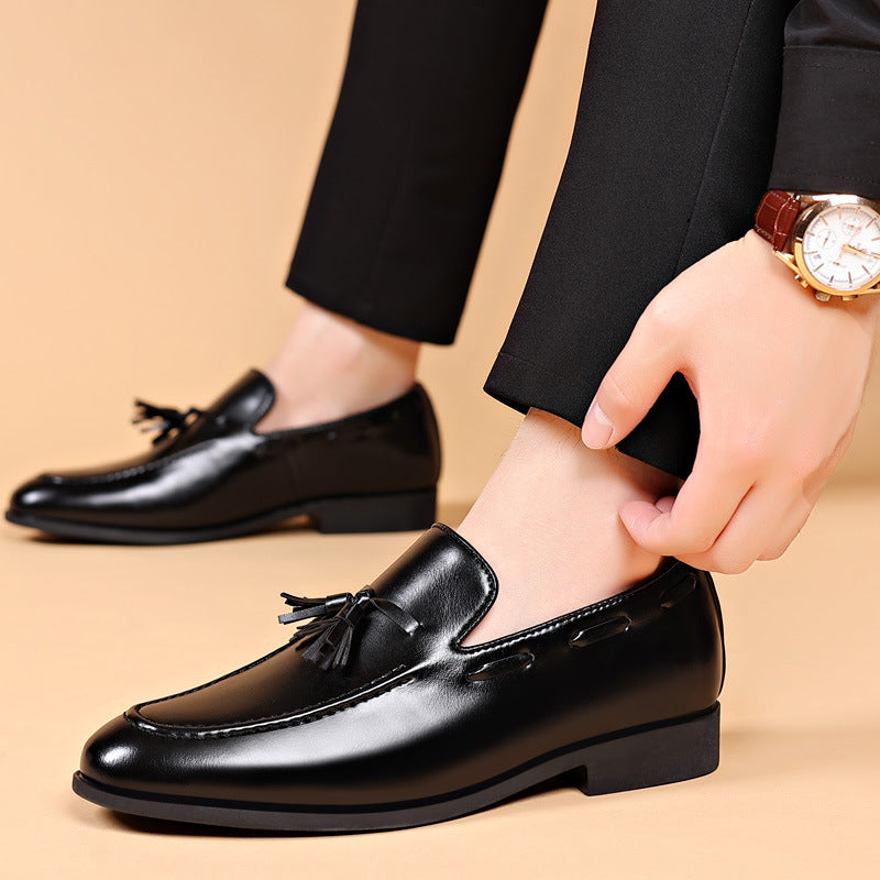 Men&#39;s New Suit Low Heel Leather Shoes