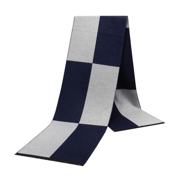 Men&#39;s Fashion Simple Warm Plaid Scarf