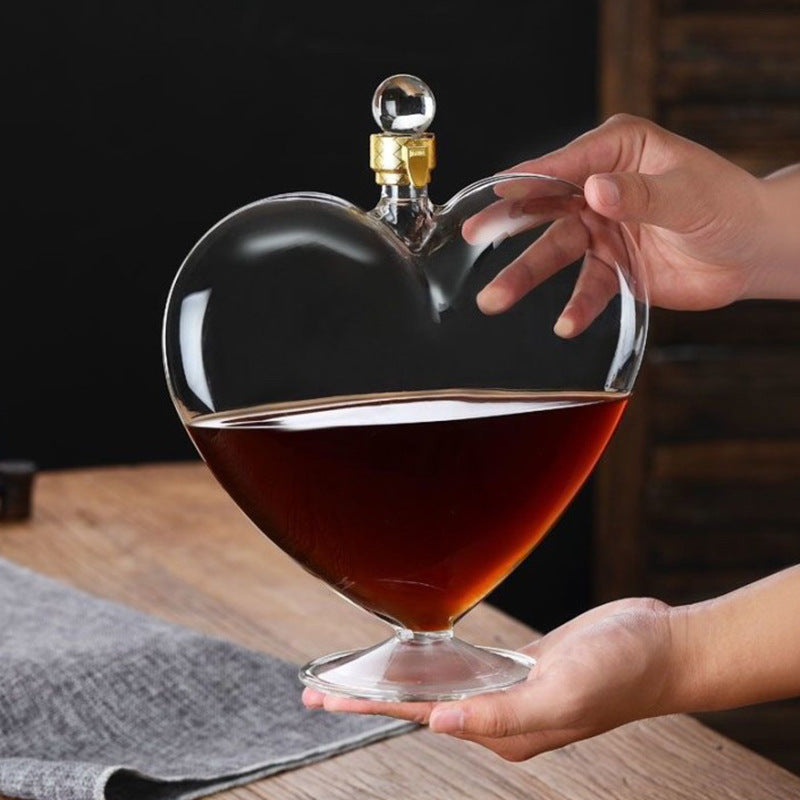 Heart-shaped Wine Fermentation Jar Craft Ornaments Wine Decanter