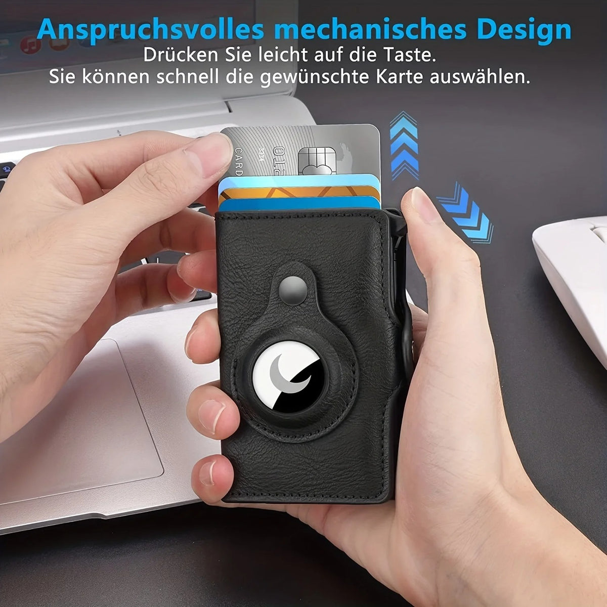 Men&#39;s Wallet Tracker Card Clamp Metal Card Holder