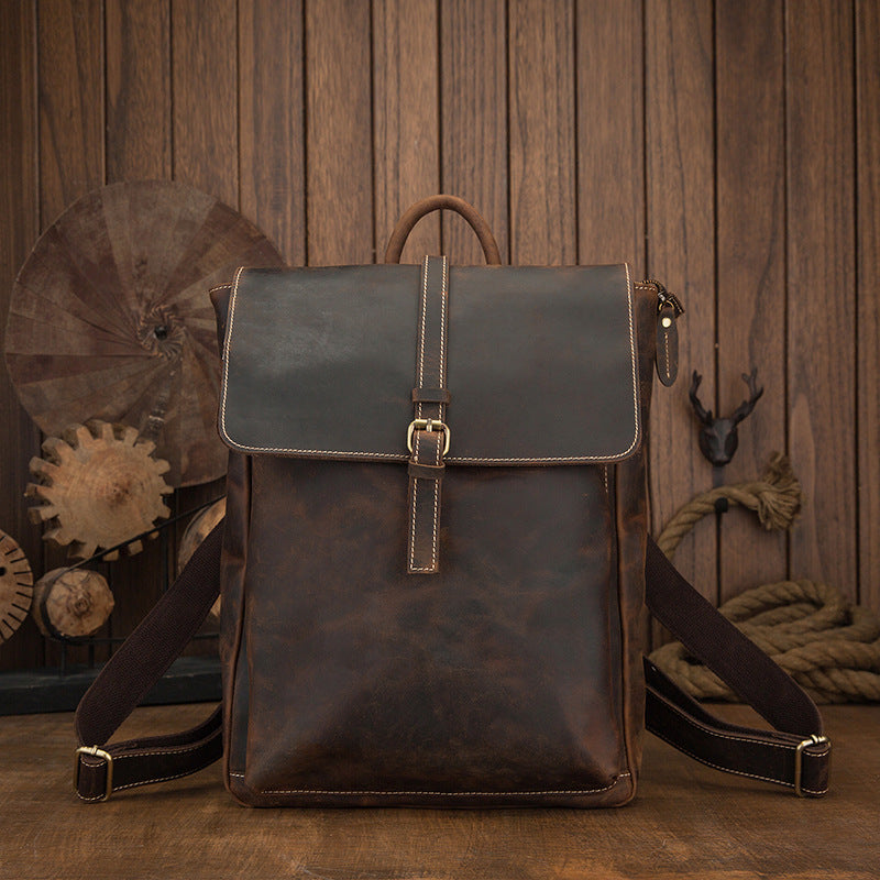 Cowhide backpack