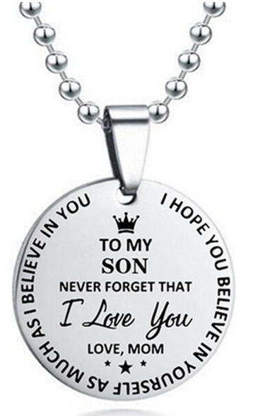 Stainless Steel Letter Necklace For Son And Daughter