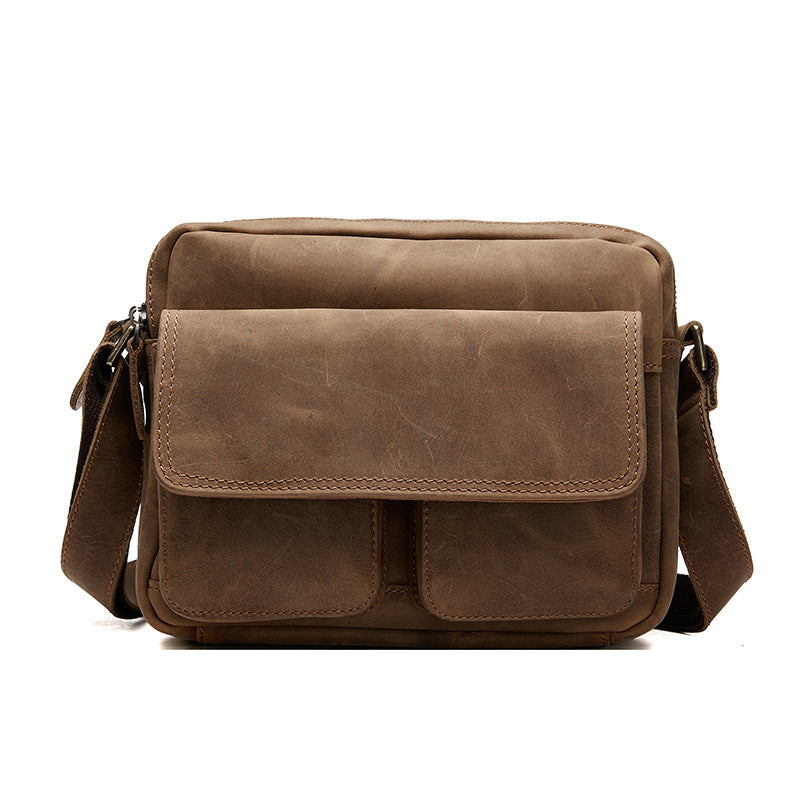 Men&#39;s Casual Leather Shoulder Messenger Bag