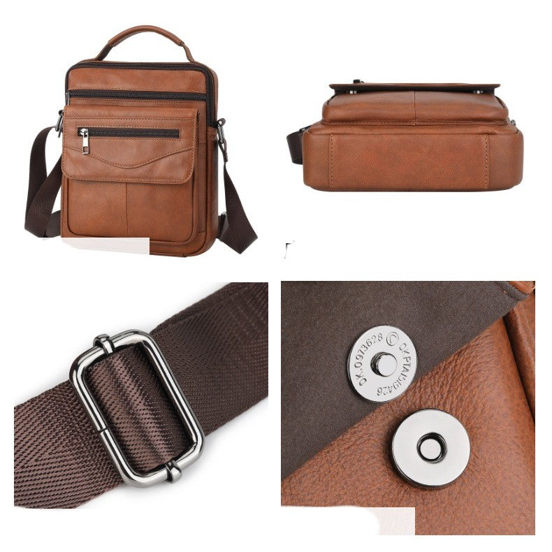 Men&#39;s Shoulder Bag First Layer Cowhide