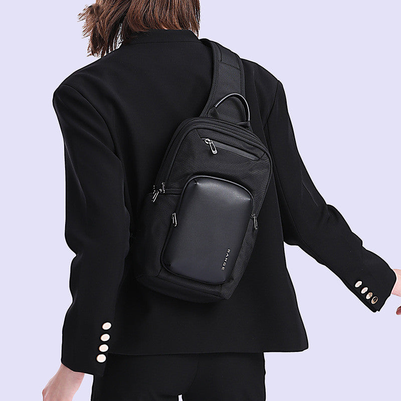 BANGE New Chest Bag Men&#39;s Crossbody Bags Large Capacity