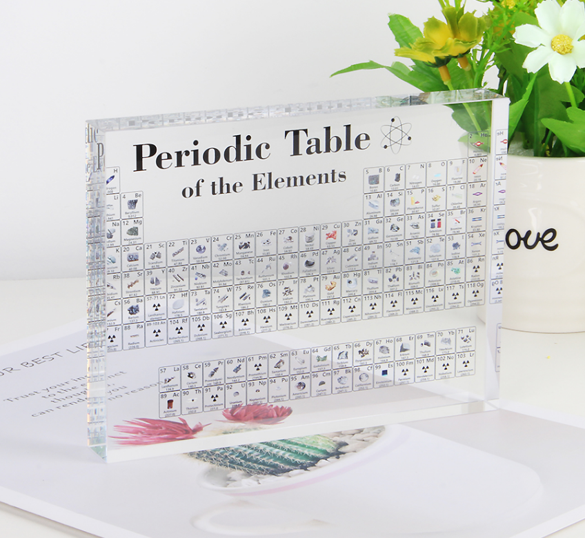 Acrylic Periodic Table Shows Children&#39;s Education