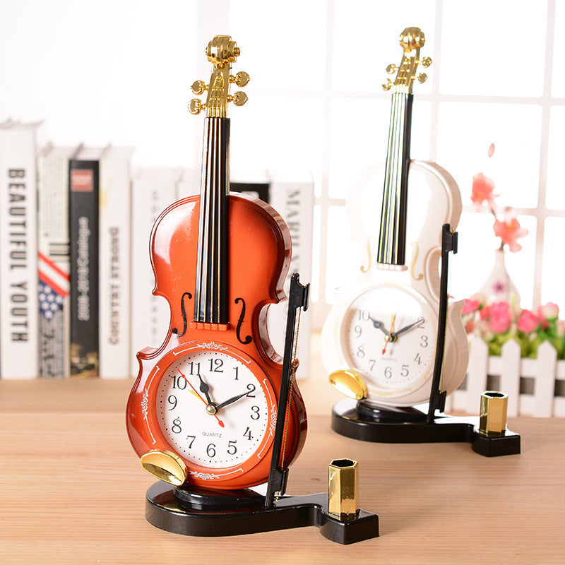 Violin pen inserted alarm clock