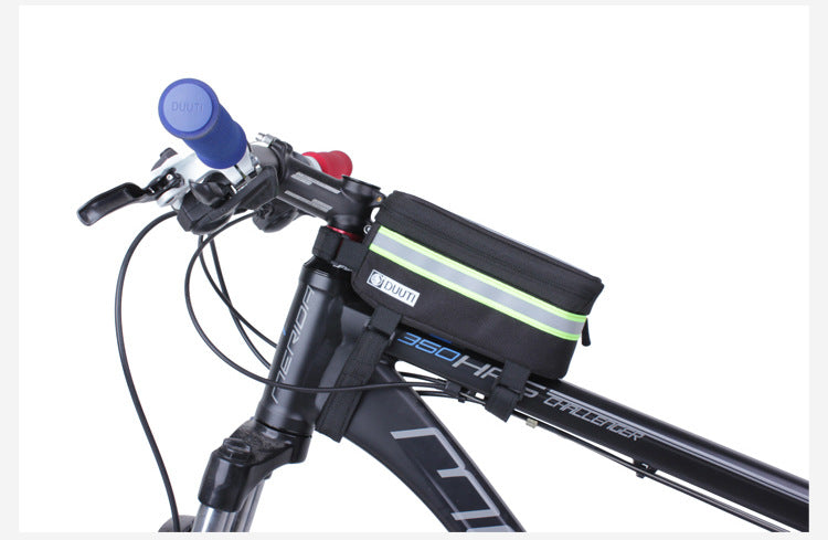 Touch screen mountain bike saddle bag