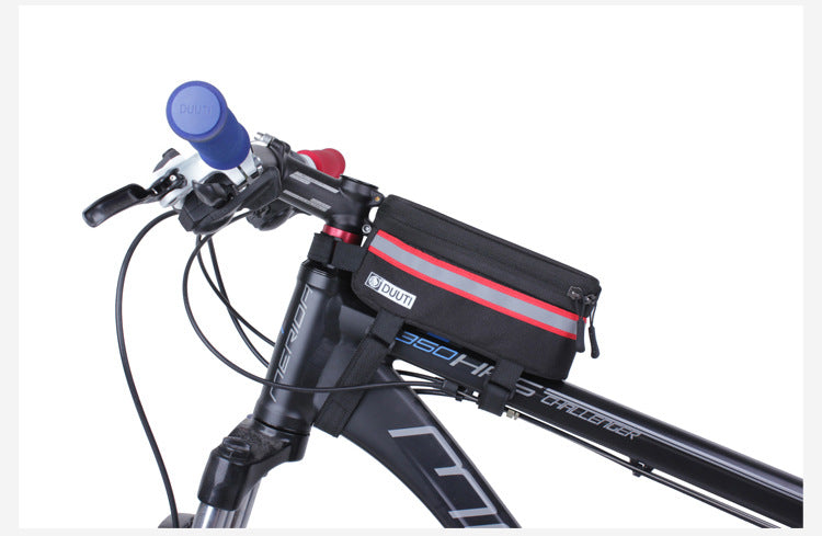 Touch screen mountain bike saddle bag