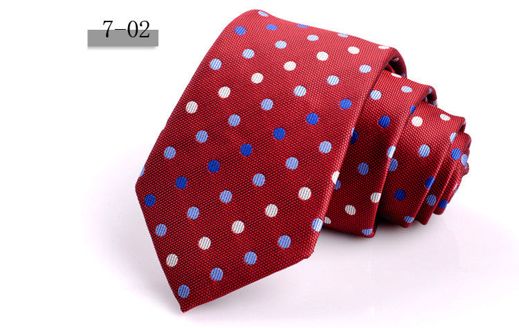 New Men&#39;s 7cm Striped Business Formal Tie
