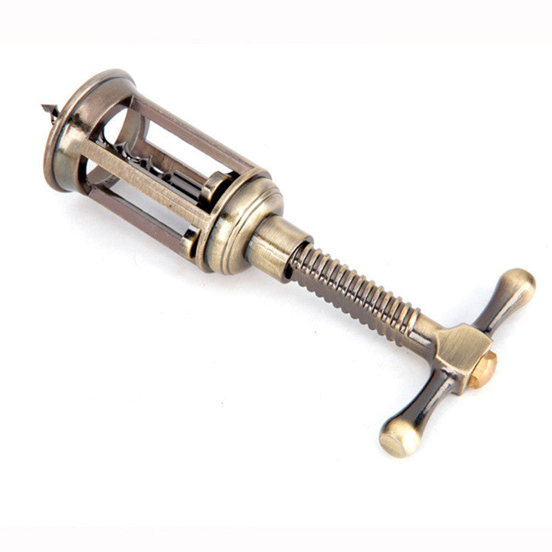 Vintage zinc alloy wine corkscrew