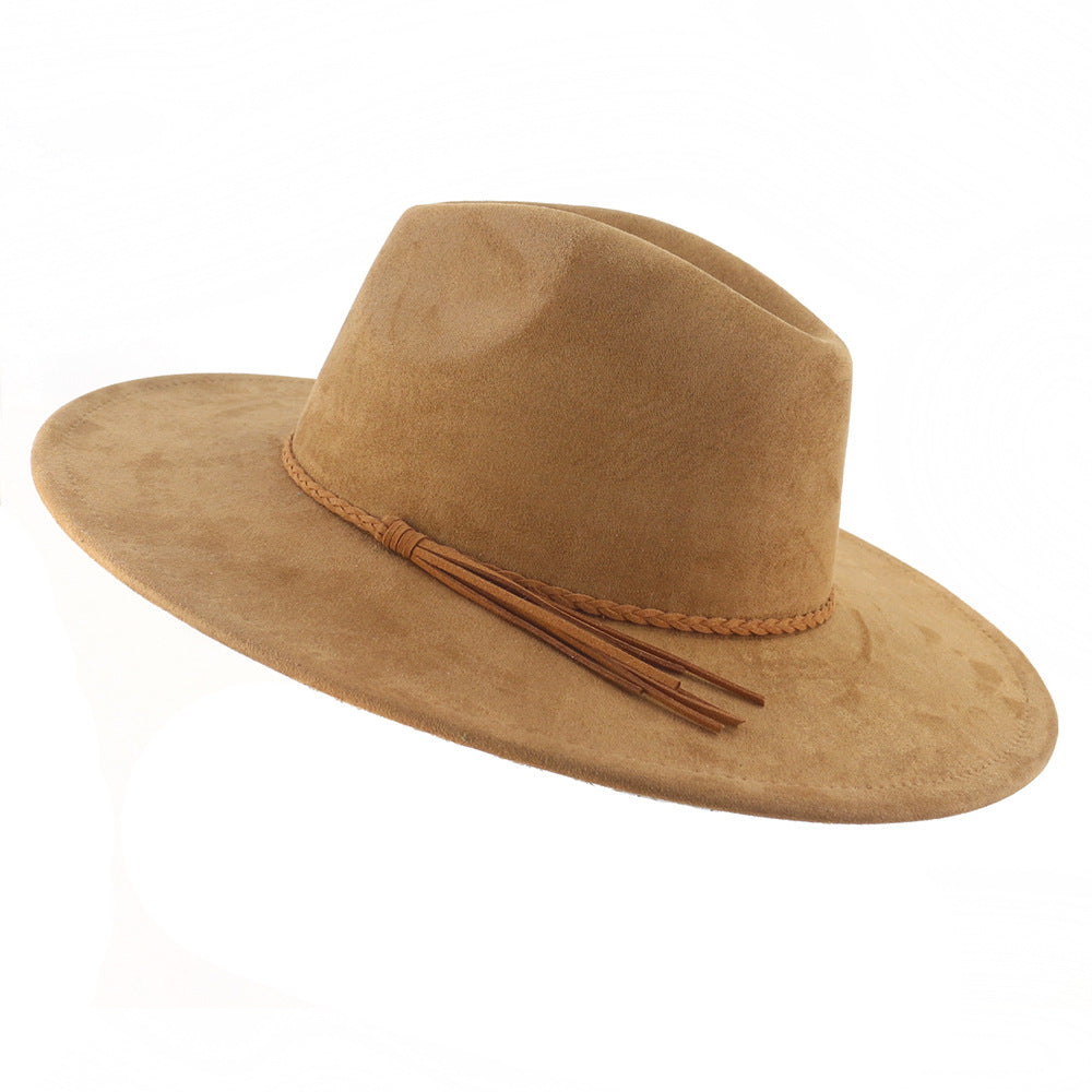 Men&#39;s Lady Couple Broad-brimmed Hat Flat Edge Gentlemen&#39;s Hat