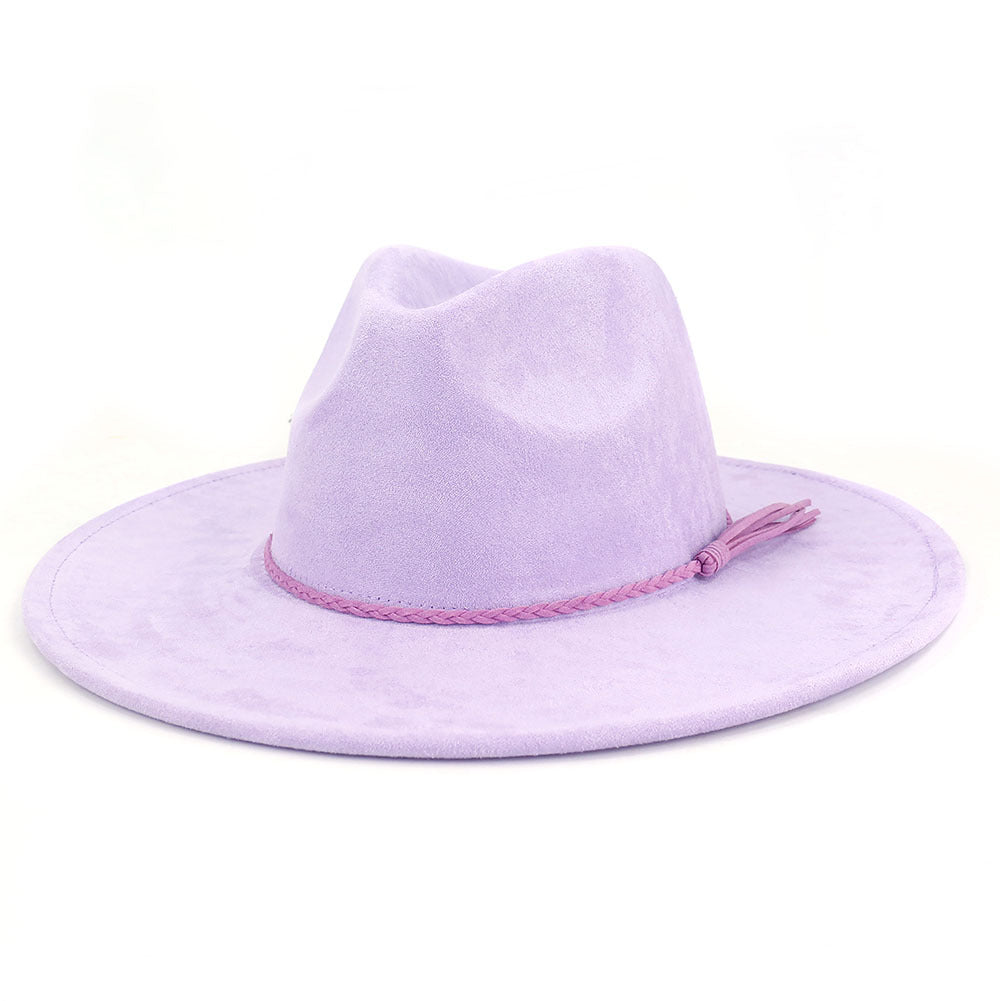 Men&#39;s Lady Couple Broad-brimmed Hat Flat Edge Gentlemen&#39;s Hat