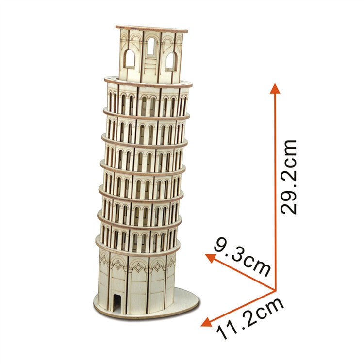 Three-dimensional puzzle of Leaning Tower of Pisa