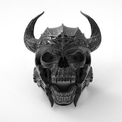 Horn Bull Head Skull Ring