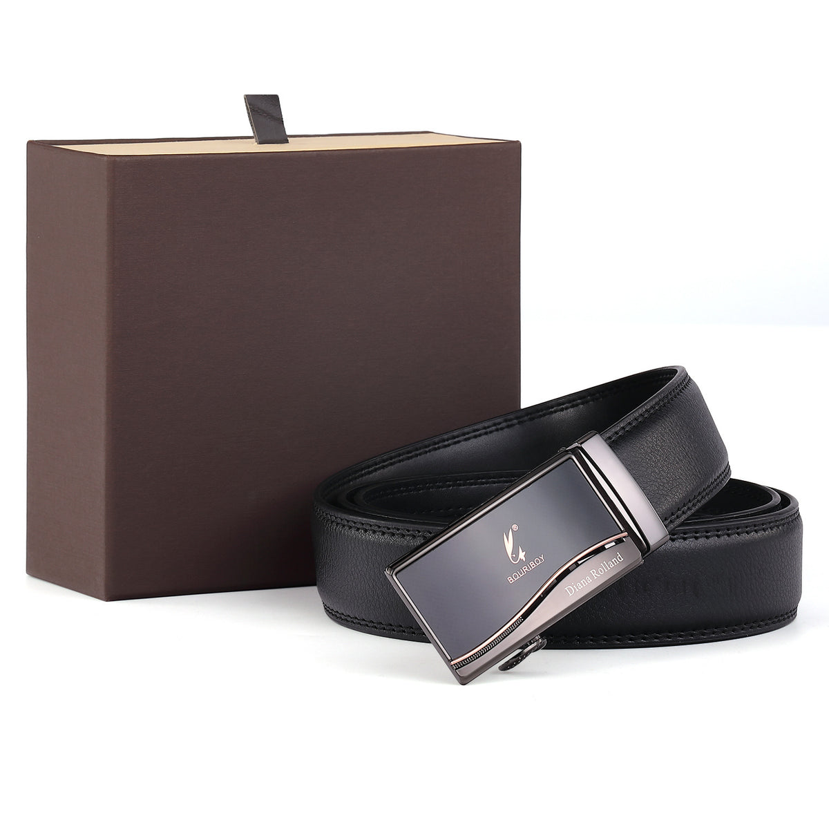 Fashion Automatic Buckle Leather Men&#39;s Belt