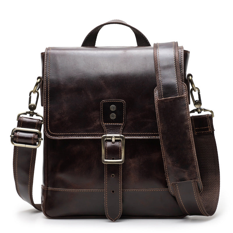 Cowhide Men&#39;s Messenger Bag Fashion Trend