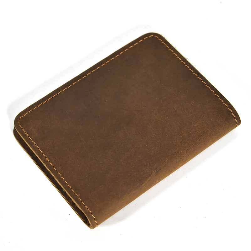 Men&#39;s Fashion Retro Leather Wallet Vertical