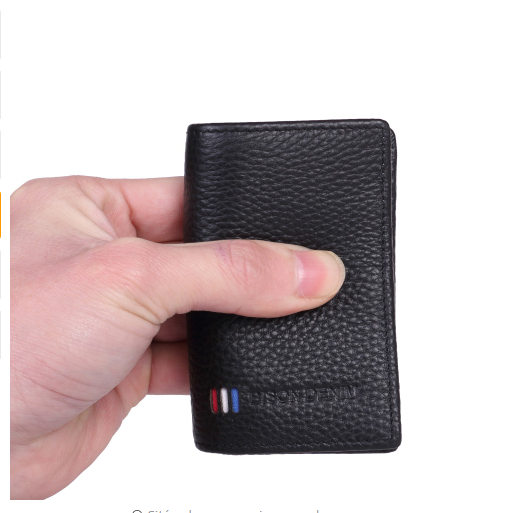 Wallet men&#39;s short leather youth ultra-thin wallet genuine leather cross section student wallet