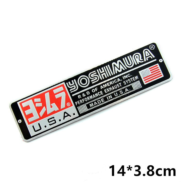 Motorcycle exhaust pipe high temperature sticker