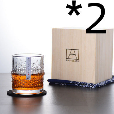 Creative Japanese Whiskey Hammered Wine Glass