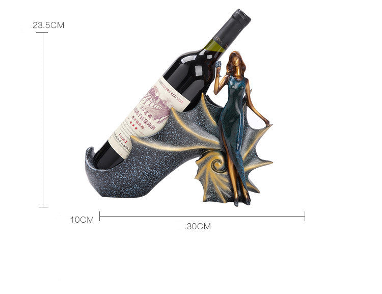 Resin crafts decoration style beauty wine rack