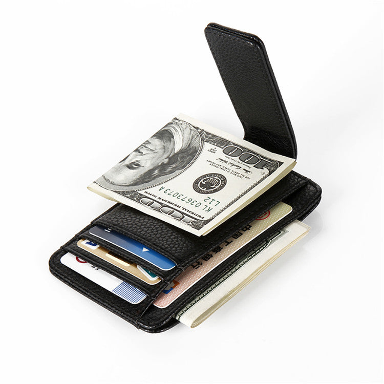 Men&#39;s Fashion Portable Magnetic Closure Card Holder Wallet