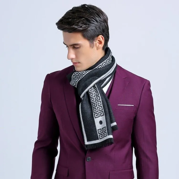 Men&#39;s Fashion Simple And Versatile Striped Scarf