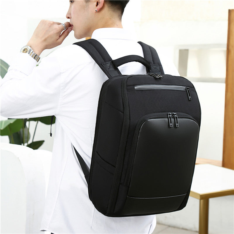 Men On Business Computer Backpack USB Reflective Strip