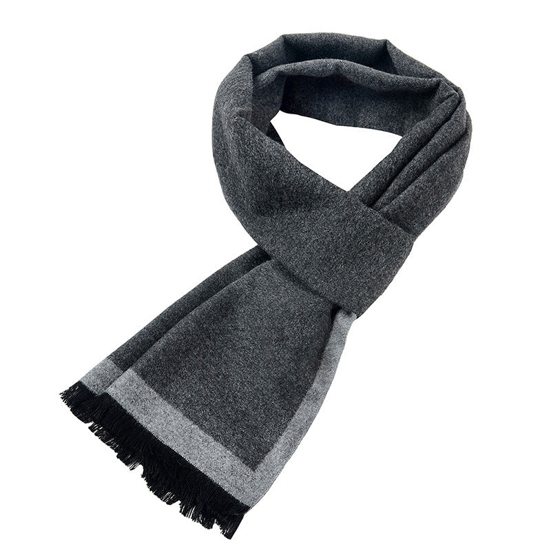 Men&#39;s Fashion Simple Brushed Warm Scarf