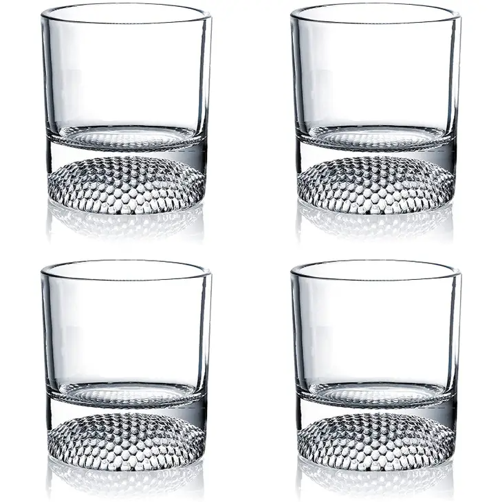 Golf Ball Whiskey Glasses Set of 4 - 8oz By the Wine Savant