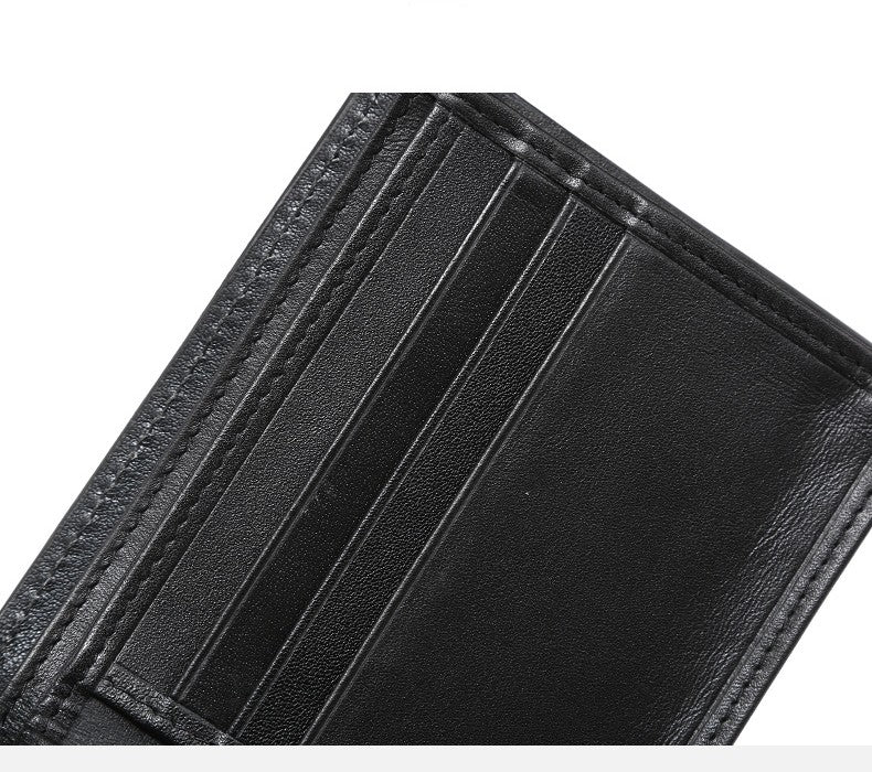 Men&#39;s Real Leather Wallet Short Version