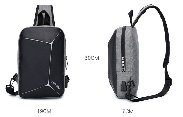 Men&#39;s Rechargeable Messenger Shoulder Bag Anti-theft Business Casual Anti-splashing