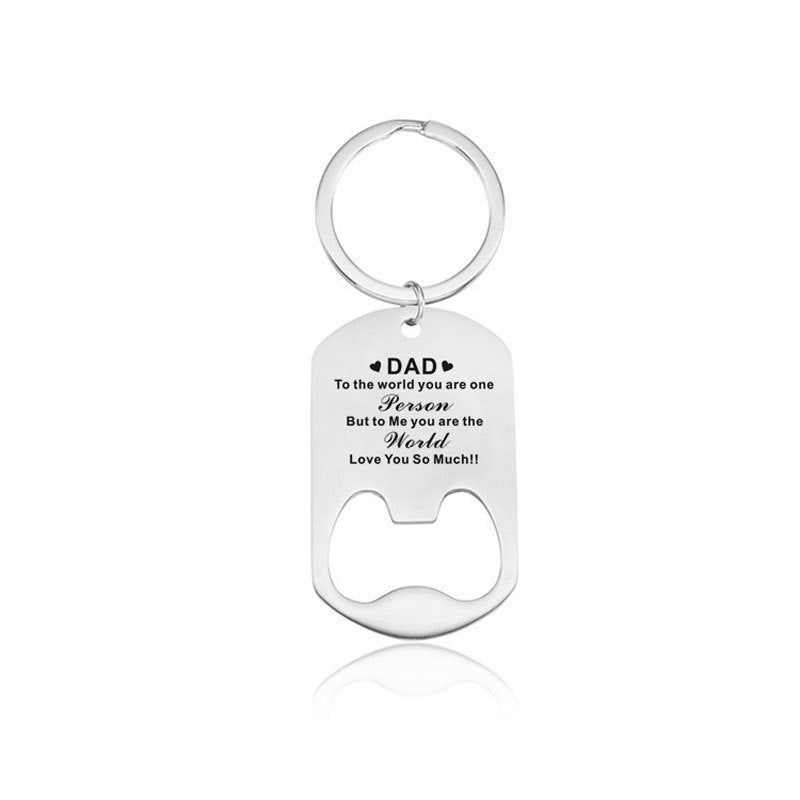 Stainless Steel Bottle Opener Key Chain For Father&#39;s Day