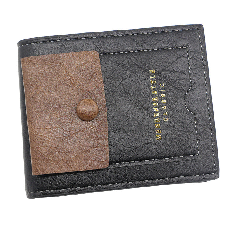 Men&#39;s Short Retro Large Capacity Fashion Casual Multi-card Wallet