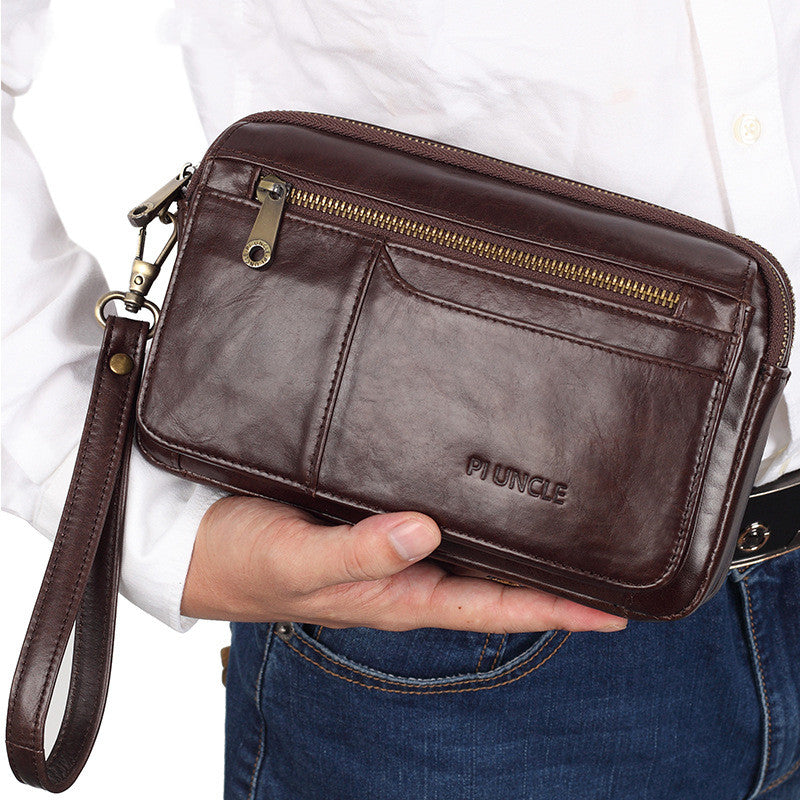 Leather Clutch Men&#39;s Envelope Bag Clutch Bag Men&#39;s Bag Clutch Large Capacity