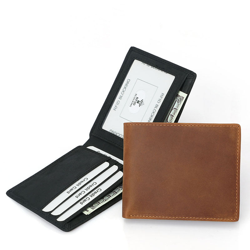 Men&#39;s Wallet Made Of Crazy Horse Leather